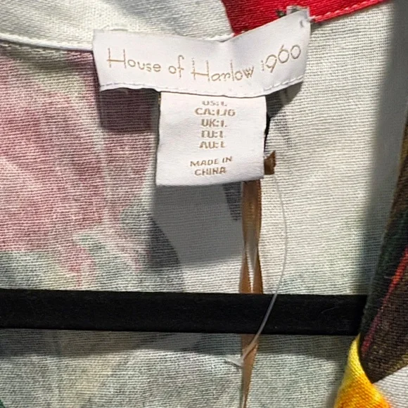 House of Harlow 1960 Tropical Print Dress - Green, Yellow, Red - Picture 3 of 4